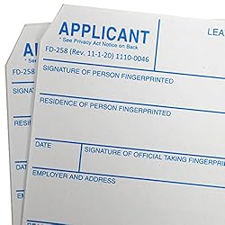 Crime Scene FD-258 Applicant Card Kit
