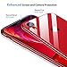 RANVOO Clear iPhone XR Case, Soft Silicone Cover with Red Electroplated Bumper Thin Slim Fit Case for iPhone XR 6.1 Inch (2018), Crystal Red