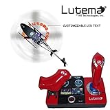 Lutema 2.4GHz Heligram Flight Simulator Remote Control Helicopter with LED SkyText Technology, Red