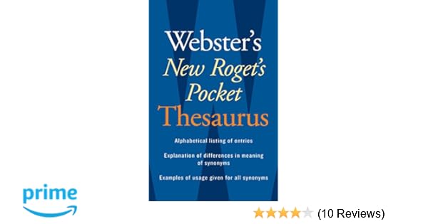Webster S New Roget S Pocket Thesaurus Editors Of Webster S New