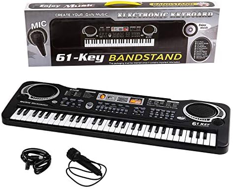 Shayson Kids Piano Multi-function 61 Key Keyboard Piano Electronic Organ Music Child Musical Electronic Karaoke Keyboard with Microphone For Kids Children (61 key piano)