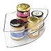 mDesign Kitchen Cabinet Lazy Susan Storage Organizer Bin with Front Handle - Small Pie-Shaped 1/4 Wedge, 4