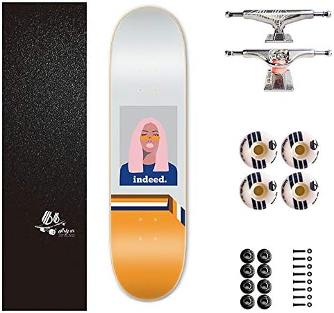 上品 Whojs スケートボード エクストリームスポーツ プロスケートボード メープル7レイヤー ダブルキック凹面スケートボード 男の子と女の子 色 柄選び ティーンエイジャー 大人 ために