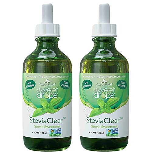 SweetLeaf SteviaClear Sweet Drops Stevia Liquid Drops Sweetener, Pure