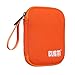 External Hard Drive Case, BUBM soft Carrying Travel Case for 2.5-Inch Portable External Hard Drive/Portable Hard Drive Protection Box Case/Electronics Travel Organizer/Cable Bag-Orange