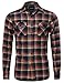 SBW Men's Flannel Plaid Checkered Long Sleeve Shirt With Front Pockets