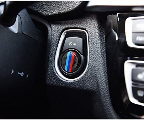 Amazon Bmw エンジン スタートボタン カーボンステッカー Mカラー スターター ボタン カバー リング エンブレム アクセサリー グッズ カスタム パーツ スターターリング 車 バイク
