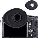 JJC Enlarged Soft Oval Shape Eyecup Eyepiece Eyeshade for Fujifilm Fuji X-T3 X-T2 X-T1 X-H1 GFX 50S (EVF-GFX1) Camera Viewfinder, Replacement for Fuji Eye Cup EC-XH W EC-GFX EC-XT L EC-XT M EC-XT S