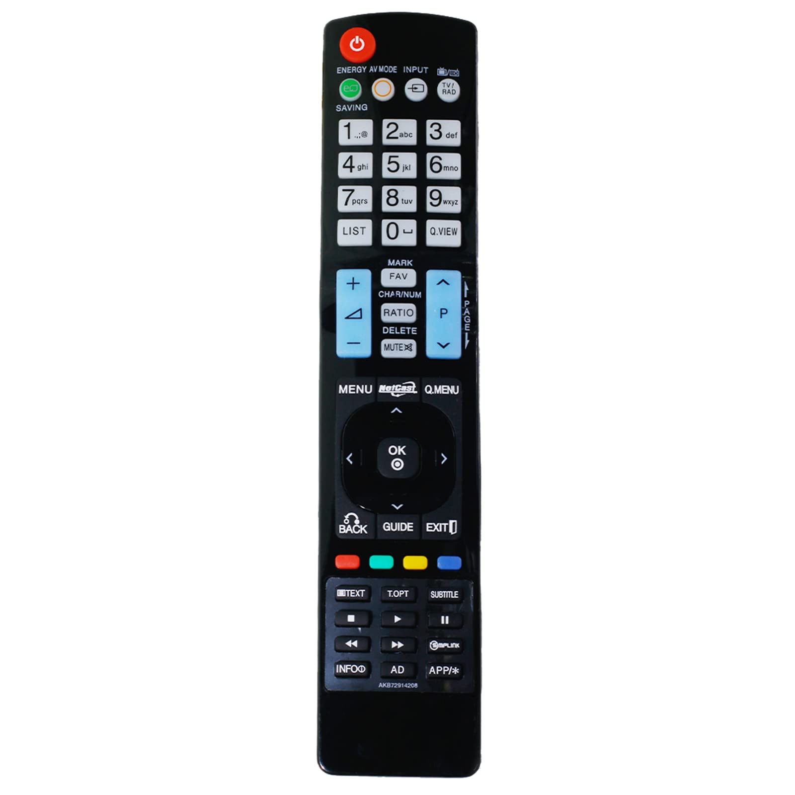 AKB72914208 Replacement Universal Remote Control Fit for LG LED LCD TV 32LD750 32LD750N 32LD780 32LD790 32LD751 32LD751N 32LD781 32LD791 42LD750 42LD750N 42LD780 42LD790 42LD751 42LD751N