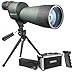 BARSKA Benchmark 12-60x78 Straight Spotting Scope with Handheld Tripod, Table Top Tripod, Soft Carrying Case And Hard Case