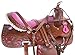 AceRugs 14″ 15″ 16″ 17″ Blue Black Pink Purple Western Inlay Barrel Racing Show Horse Saddle TACK Set Premium Leather (Pink, 17)thumb 1