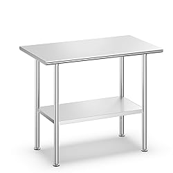 Atelicf Stainless Steel Prep Table for Work, 24
