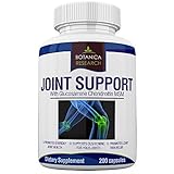 Joint Health Support Formula with Glucosamine Chondroitin MSM - Complex Relief Formula Supplement for Severe Stiffness and Aching Meniscus Pain 200 Capsule Pills For Women, Men by Botanica Research