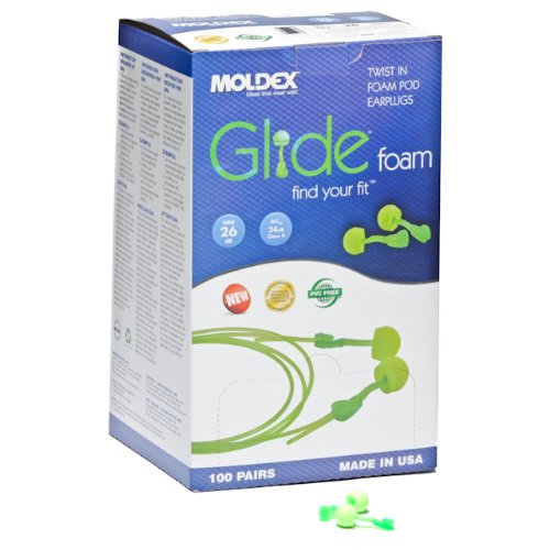 Glide Foam Tip Ear Plugs 100/box