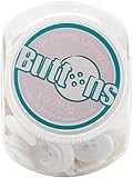 Button Jars Assorted Size Button Jar, White