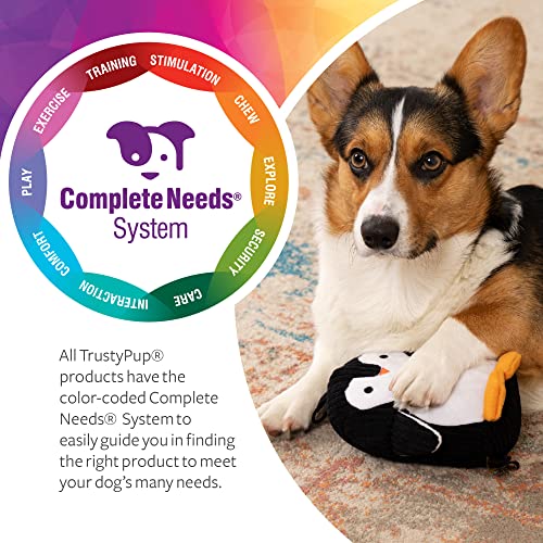 TrustyPup Strong 'N Silent Penguin Silent Squeak Plush Dog