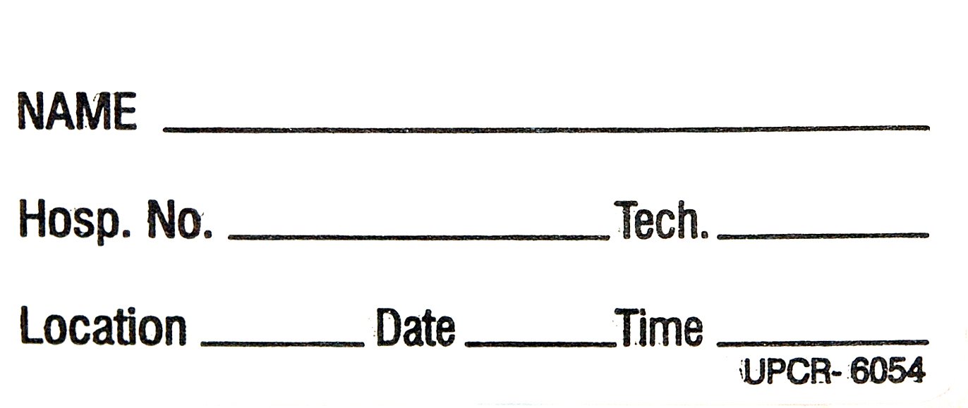Pathology Specimen Labels Model UPCR6054, 1" x 2¼", 500/RL Industrial & Scientific