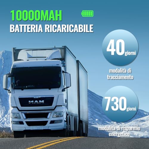 4G GPS Locator, 10000mAh GPS Tracker for Long Trip Tracking, Anti-Theft Tracker, for Vehicle Management and Asset Tracking-Required Subscription