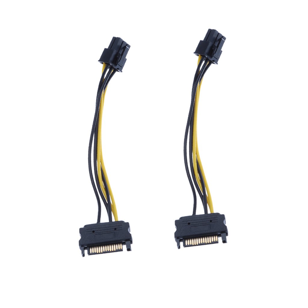 Gazechimp Cable para tarjeta gráfica (2 x 15 pines, SATA a 6 pines