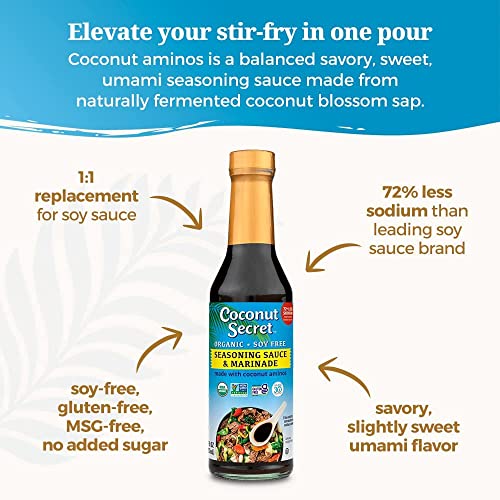 COCONUT SECRET Aminos, Low Sodium Soy Sauce Alternative & Glycemic