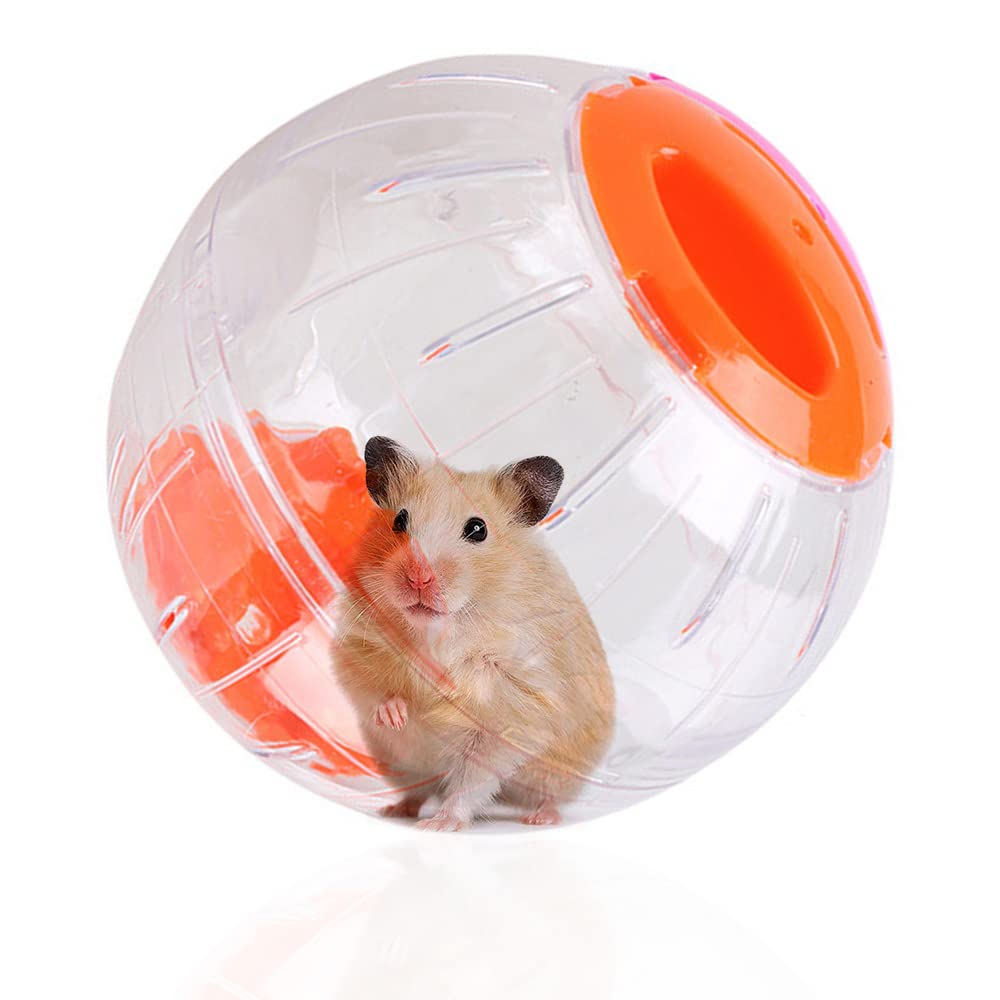 WEIWUXIAN Small Animal Running Ball, Hamster ball small animals, Hamster Toy, Mini 4.7 Inches Small Animal Run Exercise Ball for Dwarf Hamsters, Mice or Other Small Animals (Orange)