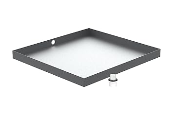 32 X 30 Galvanized Washing Machine Drain Pan With Pvc Drain