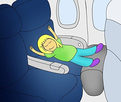 Inflatable Travel Footrest by TRAVEL KUBE : Perfect Comfortable Sleep During Air Flights- Best Leg Elevation Cushion With Carry Bag – Sitting Pillow For Kids To Lie Down On Long Journeys