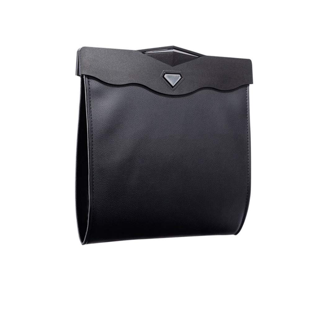 QUEES Car Trash Bag Magnetic Garbage Bag Auto Litter Car Bag Great for Cars Back Seat,Black