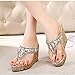 getmorebeauty Women's Silver Diamante Weave Flip Flop Summer Sandals (US 8, Silver)