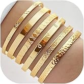 LXSSLY 19Pcs Gold Bangle Bracelets Set for Women Boho Multi Layer Stack Textured Bracelets Indian Chunky Bangle Bracelet for Women Teen