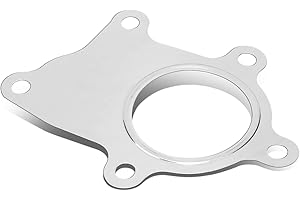 Auto Dynasty [Non Internal Wastegate] Universal T3/T4 TO4E Turbocharger Downpipe Gasket, 5-Bolt, Stainless Steel