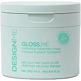 DESIGNME GLOSS.ME Hydrating Hair Mask | Deep Conditioning with Argan Oil for Frizz Control and Shine | Moisturizing for Smoot