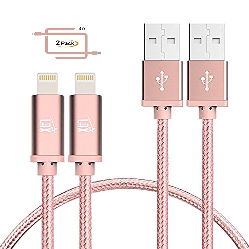 LAX iPhone Lightning Charger Cable – USB Braided Cord [Apple MFi Certified] Nylon Braided Lightning Cable – iPhone 11/11…