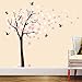 Huge Cherry Blossom Tree Blowing in The Wind Wall Decals Nursery Tree Flowers Butterfly Art Baby Kids Room Wall Sticker Wall Décor