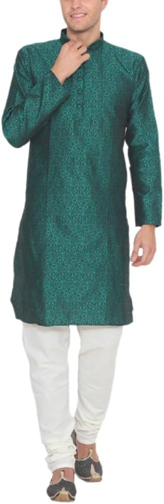Kurta Royal Men's Floral Silk Festive Pyjama