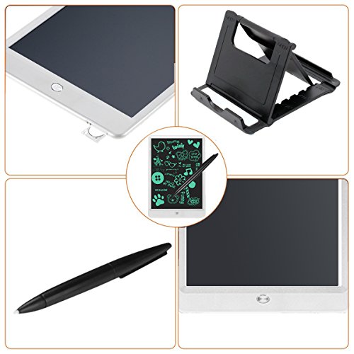 LCD Writing Tablet,Bestobal 10.5 inch Screen Lock Electronic Writing Board,Portable Handwriting Notepad with Stylus and Stand for Kids and Adults at Home, School and Work Office (White)