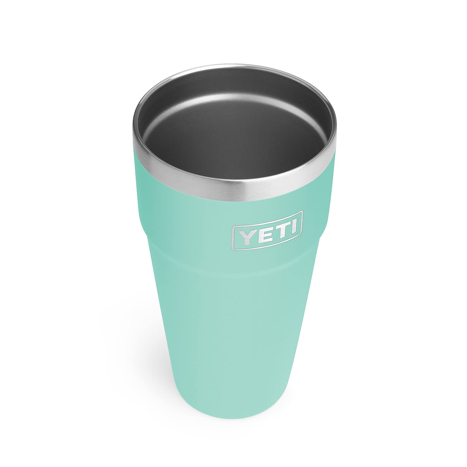 YETI Rambler 26 oz Stackable Cup, Vacuum Insulated, Stainless Steel with No Lid, Seafoam
