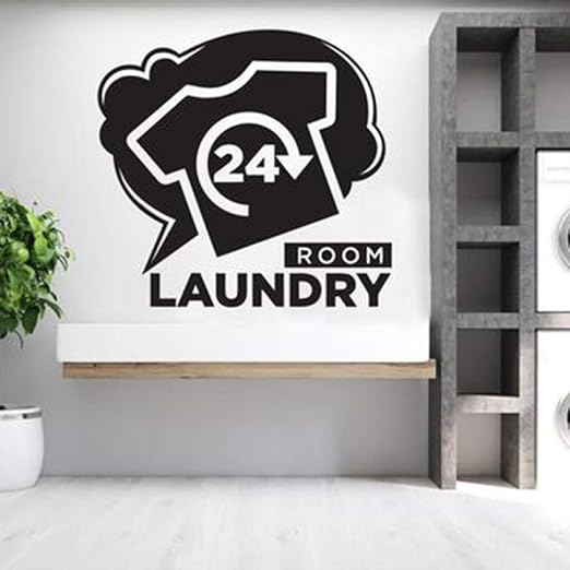 Zqyjhkou Lavanderia Etiqueta De La Pared Cartel De La Puerta
