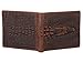 POLARE ORIGINAL Men's Vintage Italian Leather alligator Crocodile Embossed Bifold Wallet