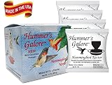Hummers Galore, Hummingbird Food, All Natural Hummingbird Nectar for Healthy Hummingbirds, 4 packets, makes 64 Ounces