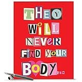 NobleWorks J5456 Jumbo Funny Anniversary Card: 'NEVER FIND YOUR BODY ANNIVERSARY' with Matching Envelope