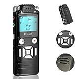 Digital Voice Recorder, 2 in 1 Portable Tape Recorder 8GB MP3 Player Professional Dictaphone USB Rechargeable Voice Recording Audio Device Dynamic Noise Reduction with Headphones