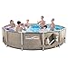 Summer Waves P20012335 Active 12ft x 30in Outdoor Round Frame Above Ground Swimming Pool Set with Skimmer Filter Pump & Filter Cartridge, Tan Wicker