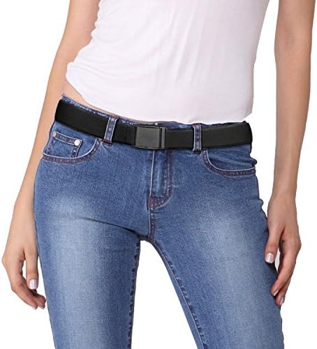 Vanstart Adjustable Stretch Belt Womens Invisible Belt Slimming Flat Belt No Show (Waist:24"-42", Black)