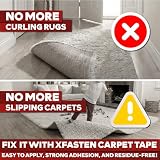 XFasten Double Sided Carpet Tape for Rugs - Residue Free 2" x 30 Yds - Wood Safe view 10