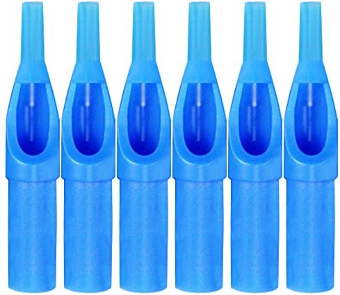 Wormhole® 50pcs Disposable Tattoo Tips Tattoo Supply Blue Plastic -Sterile Round Tips (14RT)