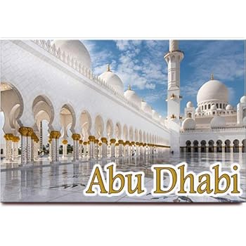 Abu Dhabi Sheikh Zayed Mosque fridge magnet UAE travel souvenir