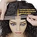 LONGQI Wig Grip Headband with Transparent Lace for Wigs & Frontals, Flexible Velvet Adjustable Non-slip Scarf Hair Head Bands for Women (Brown)