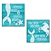 Gango Home Décor Beautiful Popular Inspirational Mermaid Kisses and Starfish Wishes and Ride With Unicorns, Swim With Mermaids Set; Two 12x12in Paper Poster Prints (Printed on Paper, Not Wood)