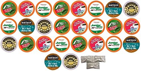 Coffee Chocolate Mints Sampler Pack for Keurig K-Cup Brewers, 26 Count. Includes Exclusive HolanDeli Chocolate Mints.